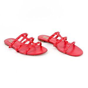 Valentino Garavani Rockstud Caged Red Stud Sandals